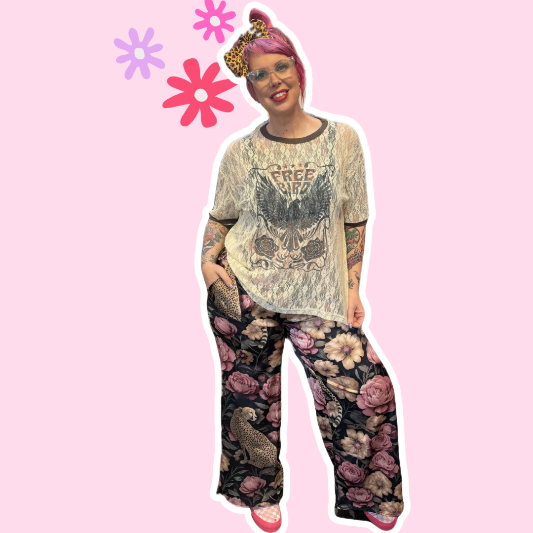 Floral Cheetah Pants