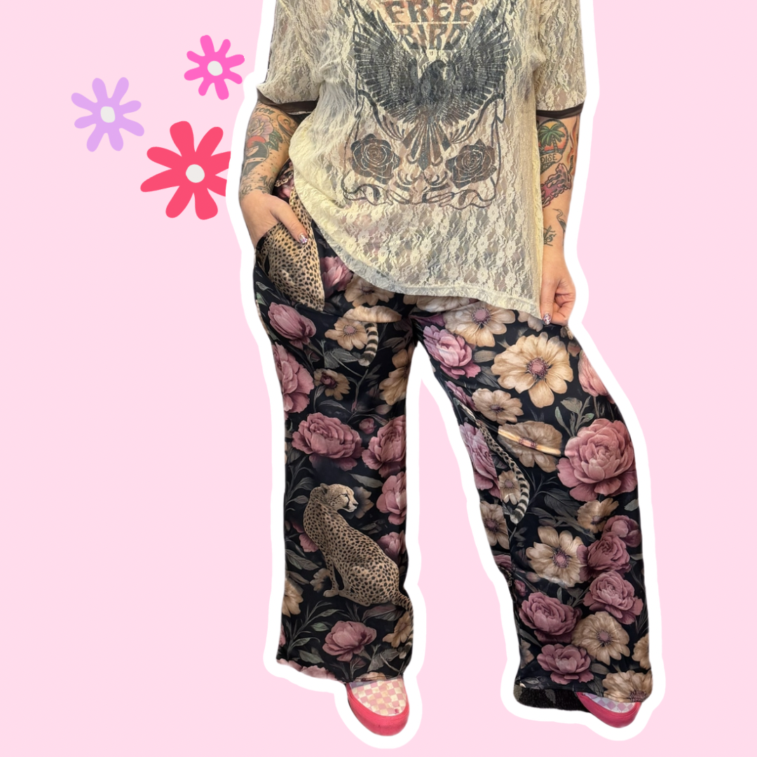 Floral Cheetah Pants