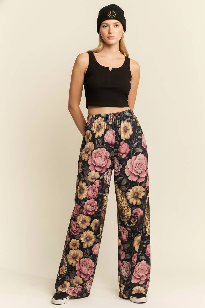 Floral Cheetah Pants