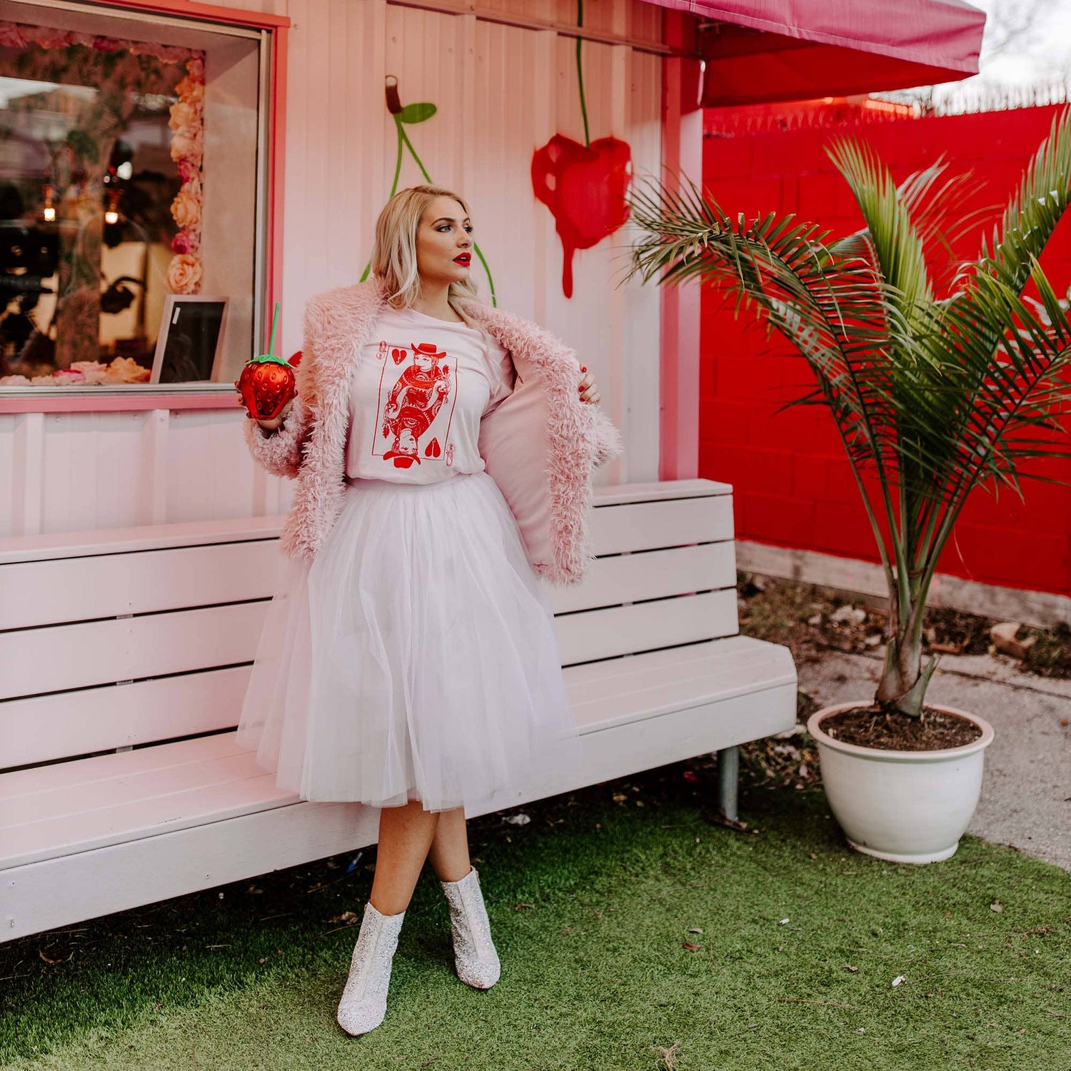 Queen of Hearts Pink Shirt