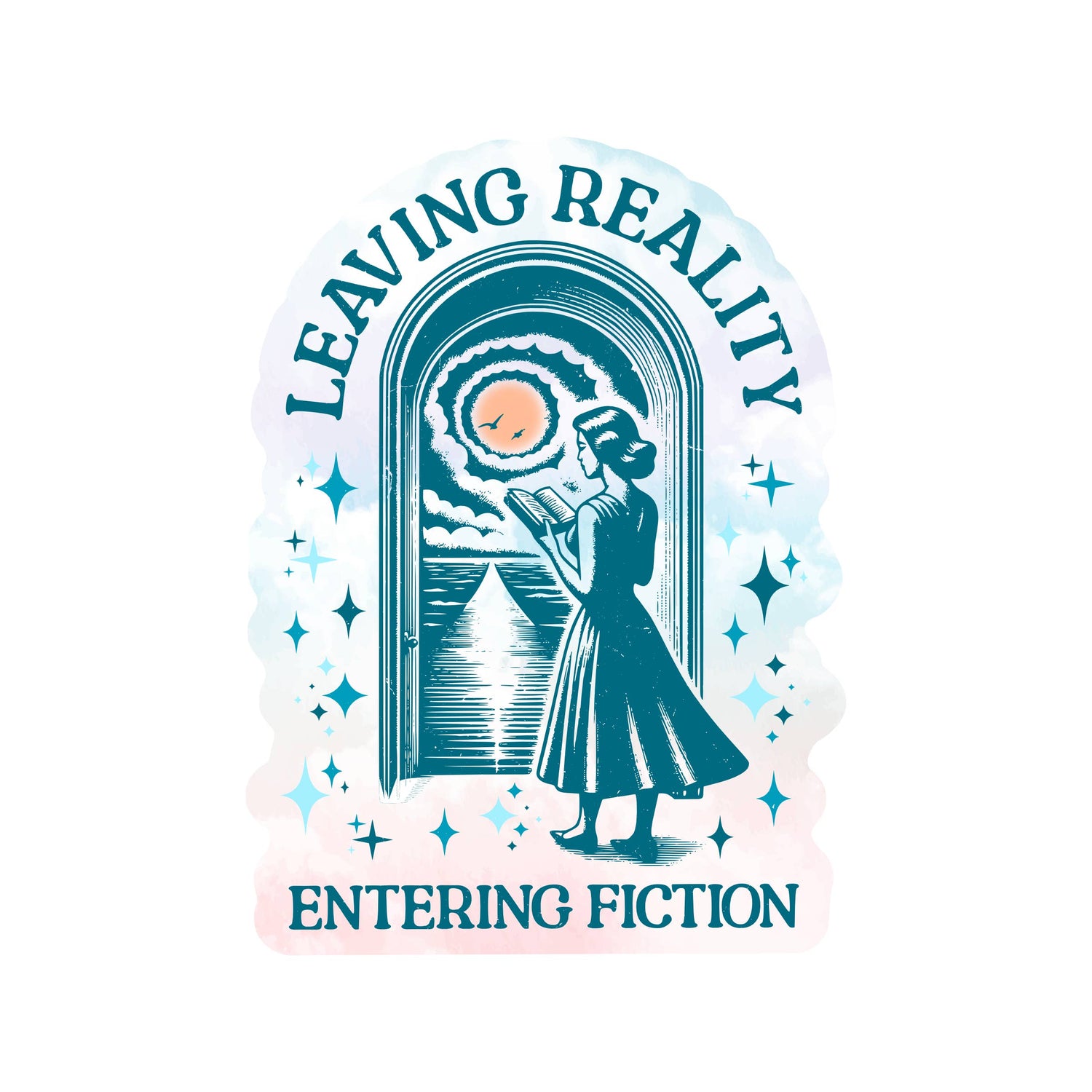 Leaving Reality Entering Fiction Vinyl Sticker