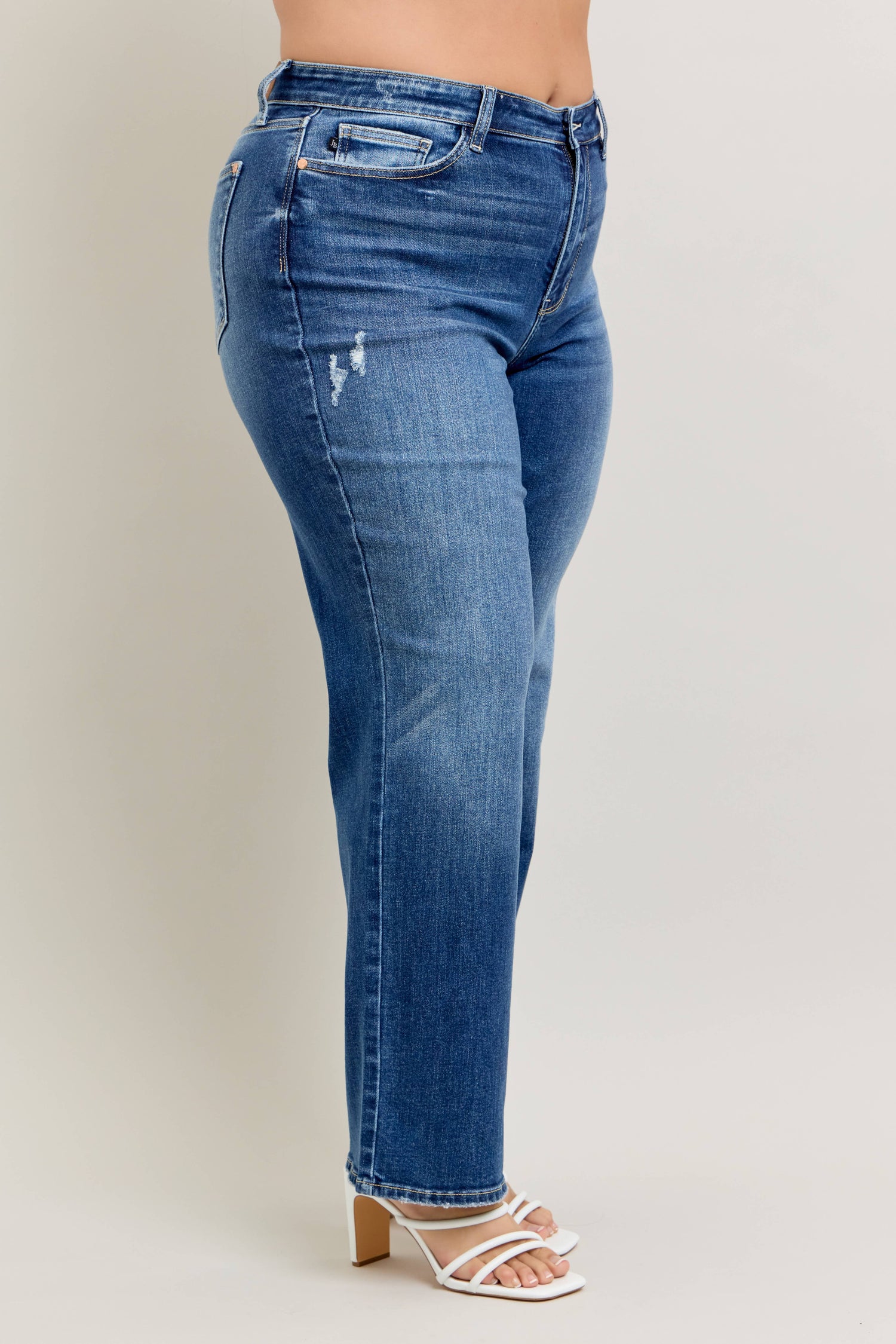 High Waisted 90's Straight Leg Plus Sizes -Judy Blue Jeans