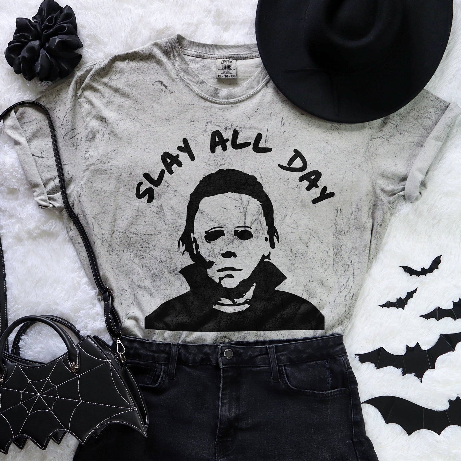 Slay All Day Funny Halloween T-Shirt