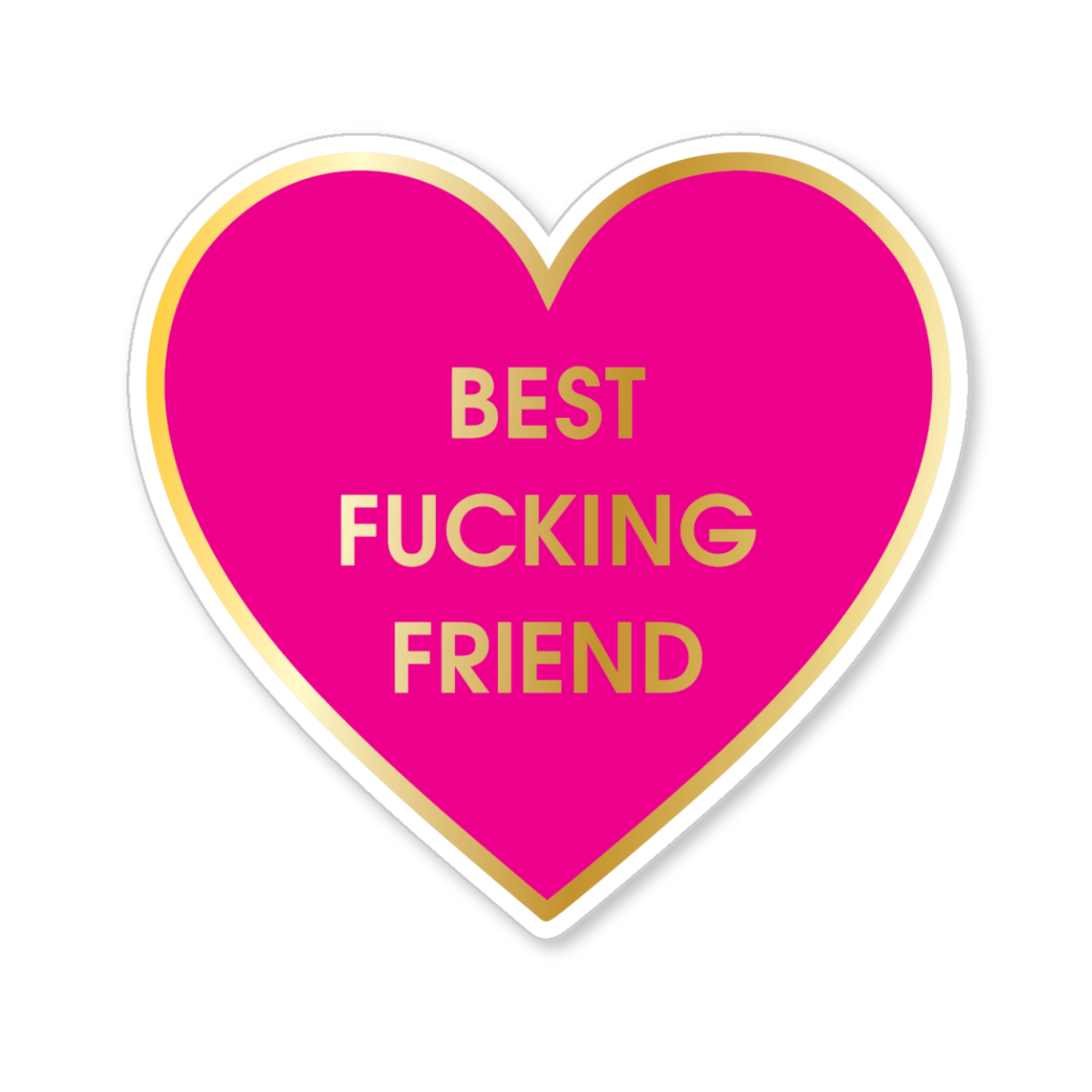 Best Fucking Friend Heart Vinyl Sticker