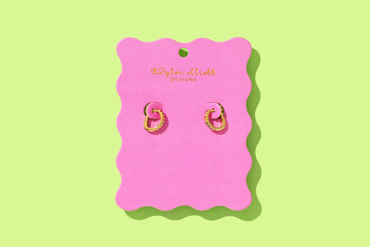 Mini Colorful Gems Huggie Earrings - Gold-Plated