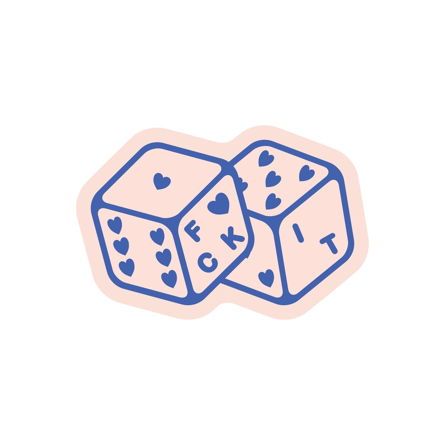 F♡ck It Dice Vinyl Sticker