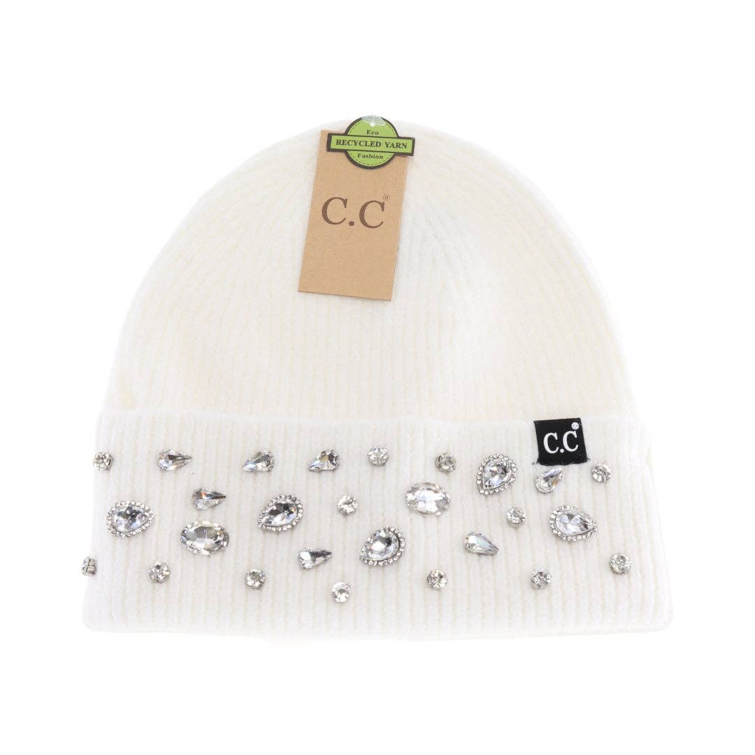 Rhinestone Charm Cuff C.C Beanie