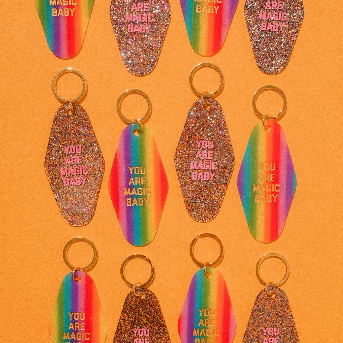 Golden Gems - You Are Magic Baby Glitter Motel Keychain