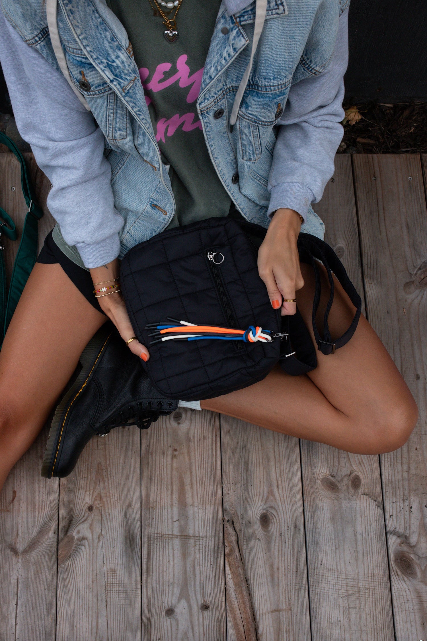 Baby Cloud in Black Purse