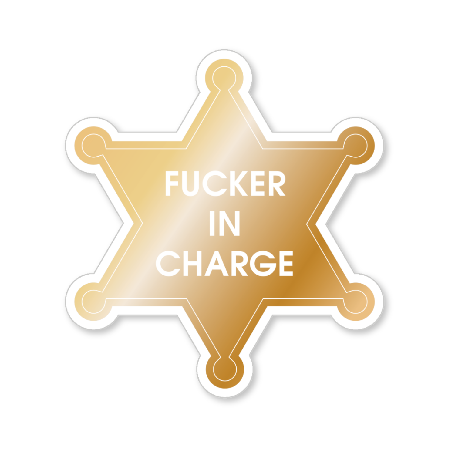 Fucker In Charge Vinyl Sticker